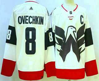 Mens Washington Capitals #8 Alex Ovechkin White 2023 Stadium Series Authentic Jersey->->NHL Jersey